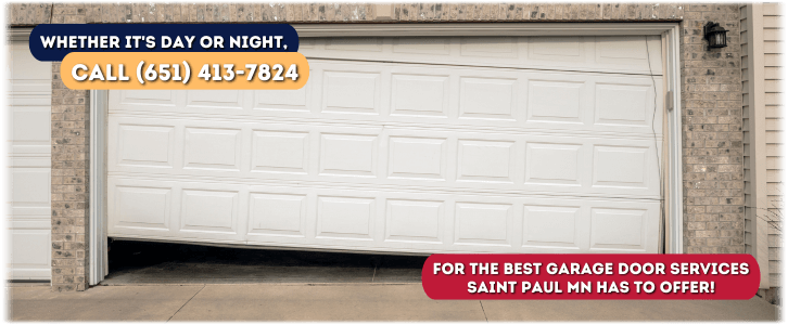 Garage Door Off Track In Saint Paul MN